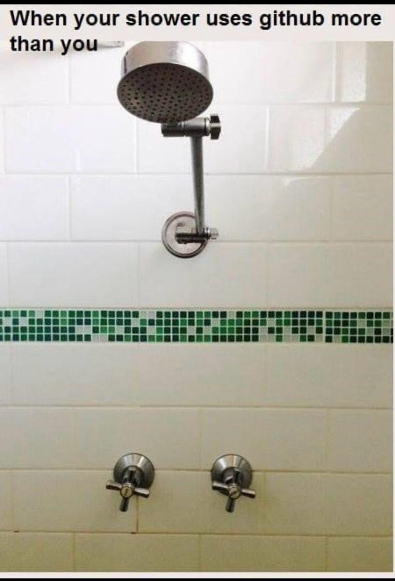 Image showing pattern on bathroom tiles similar to github activity pattern